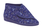 Womens Touch Fastening Bootee Slipper Comfylux LS415C EE Wide Fit