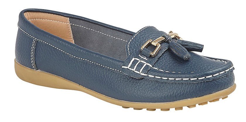 Boulevard L748NC Womens Tassle Loafer - Shuzes