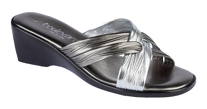 Boulevard L9558FS Womens X Over Mule Sandal - Shuzes