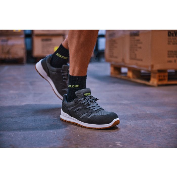 Apache Winnipeg S1 Wide Fit Suede Safety Trainers