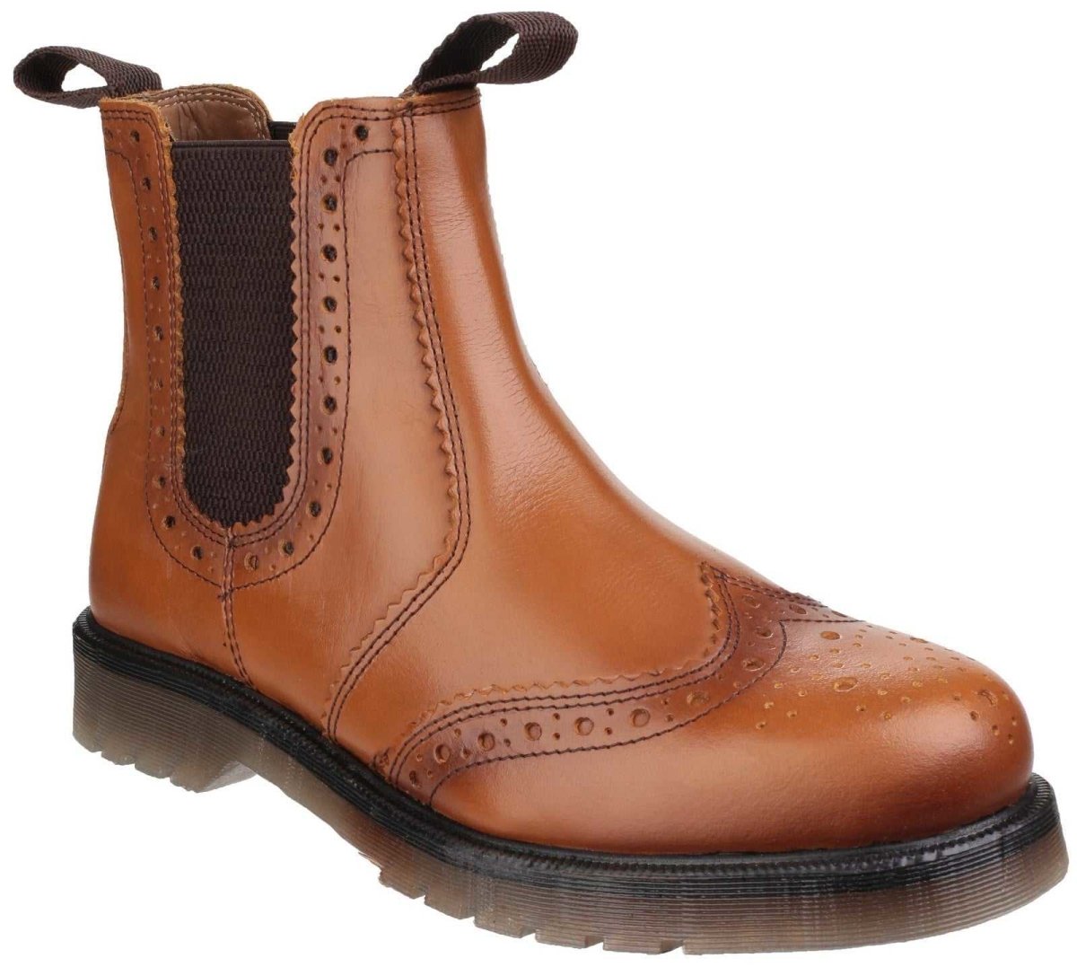 Amblers Dalby Pull On Mens Brogue Boots - Shoe Store Direct