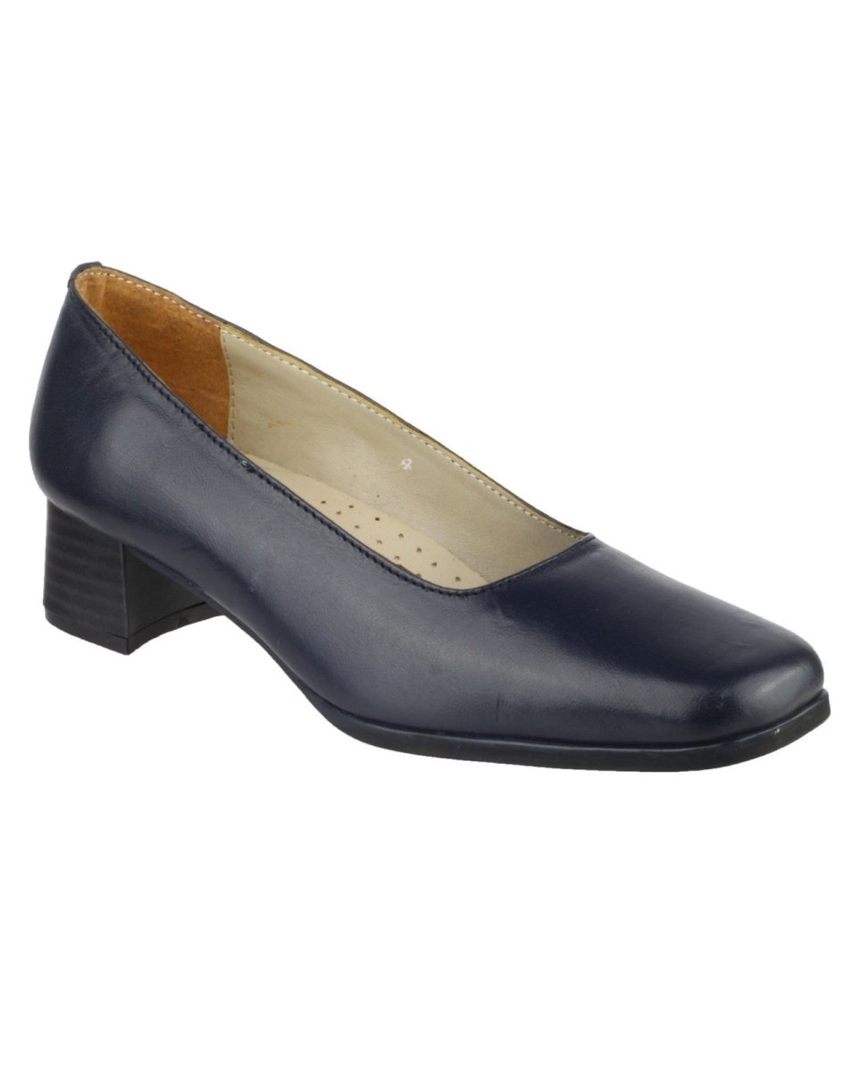 Amblers Walford Ladies Low Block Heel Court Shoes - Shoe Store Direct