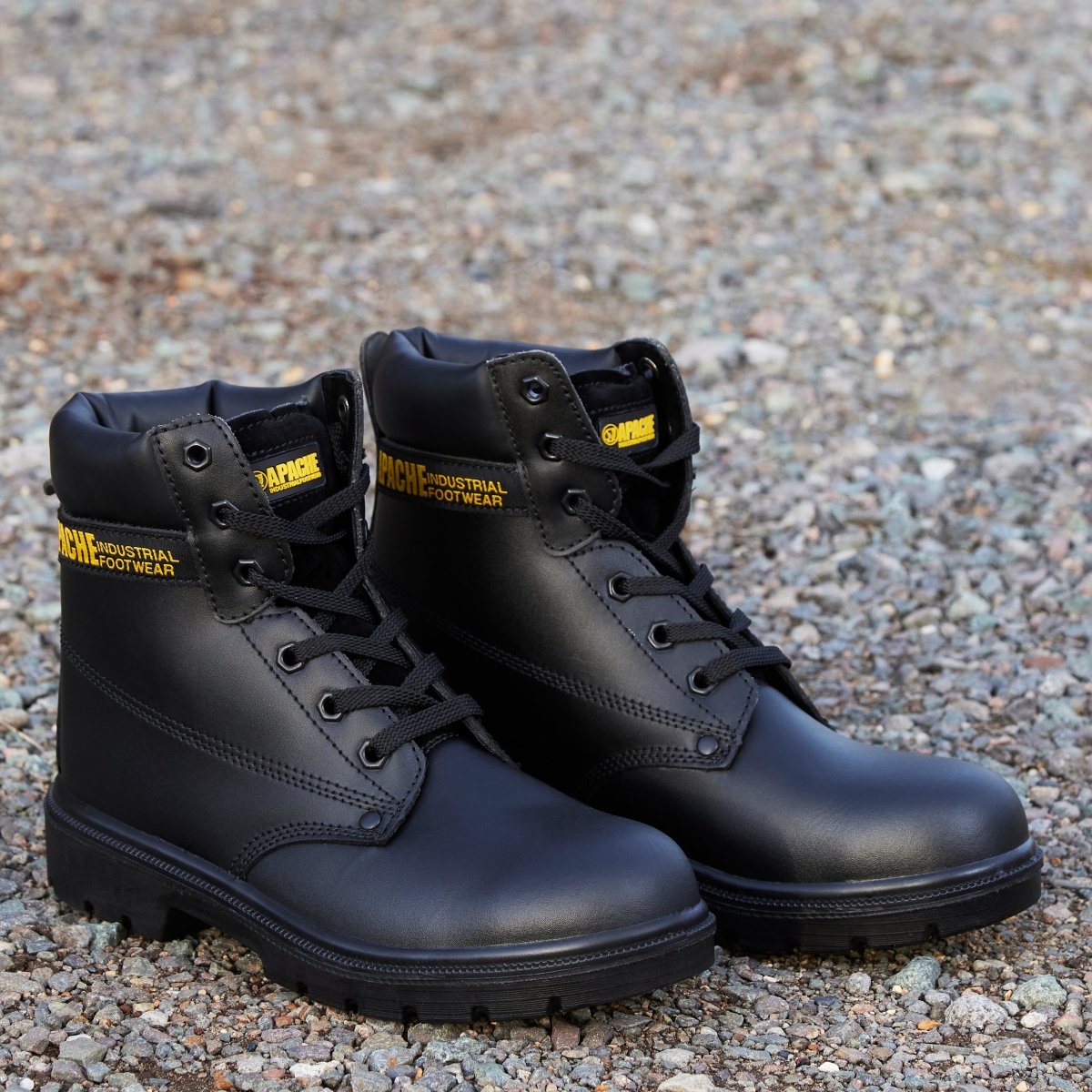 Apache AP300 Black Steel Toe Cap Safety Boots - Shoe Store Direct