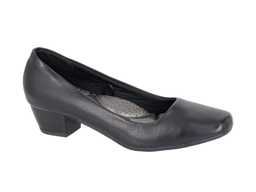 Boulevard L402A Low Heel Plain Court Shoe - Shoe Store Direct