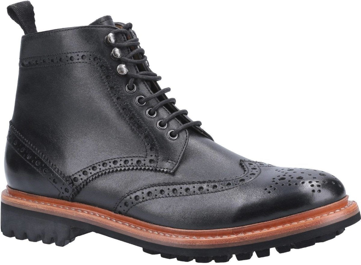 Cotswold Rissington Commando Mens Leather Brogue Boots - Shoe Store Direct