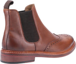 Cotswold Siddington Mens Leather Chelsea Brogue Boots - Shoe Store Direct