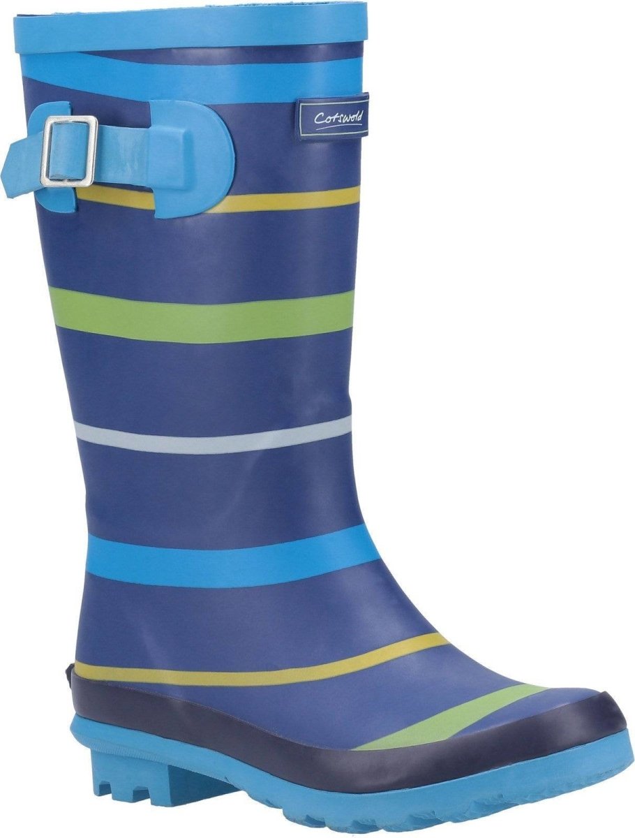 Cotswold Stripe Kids Wellington Boots - Shoe Store Direct