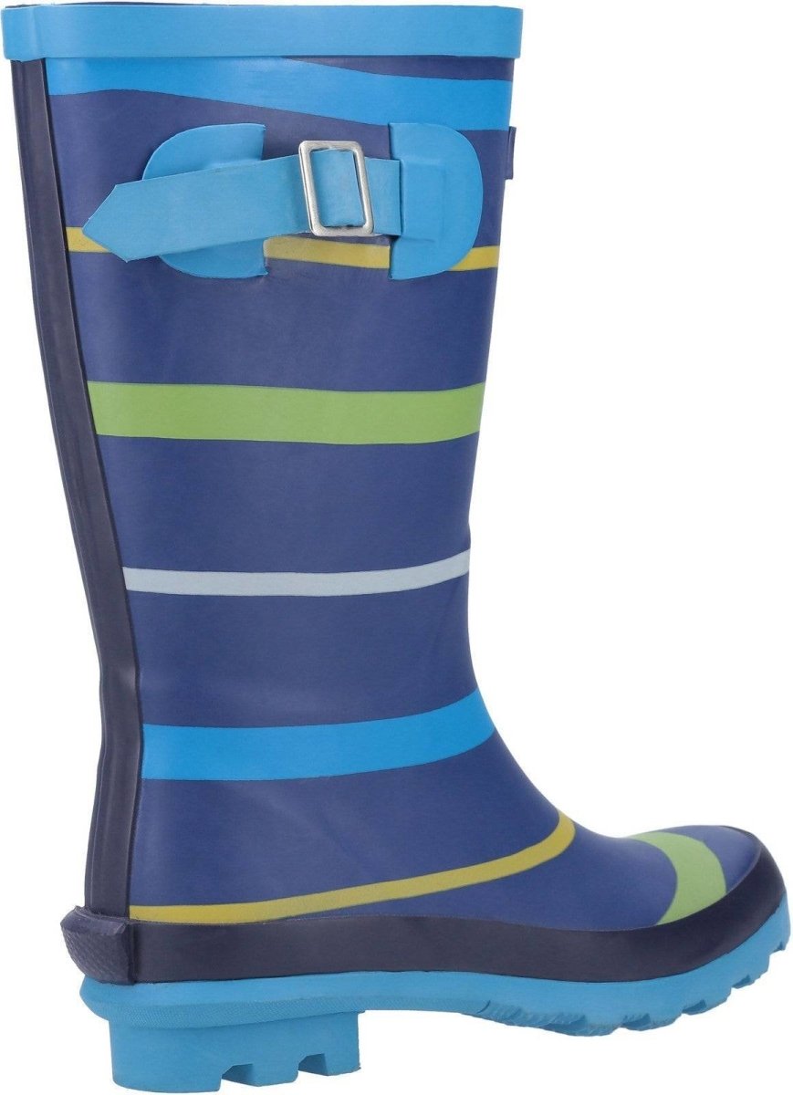 Cotswold Stripe Kids Wellington Boots - Shoe Store Direct