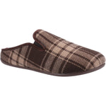 Cotswold Syde Chequered Slip-On Mens Mule Slippers - Shoe Store Direct