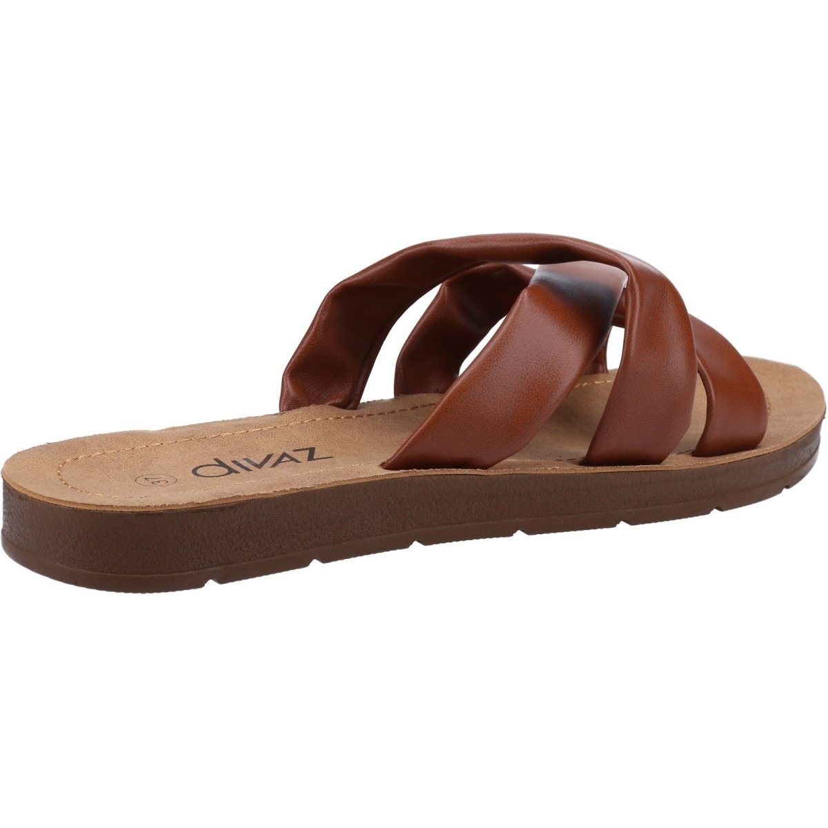 Divaz Zurich Vegan-Friendly Ladies Summer Sliders - Shoe Store Direct
