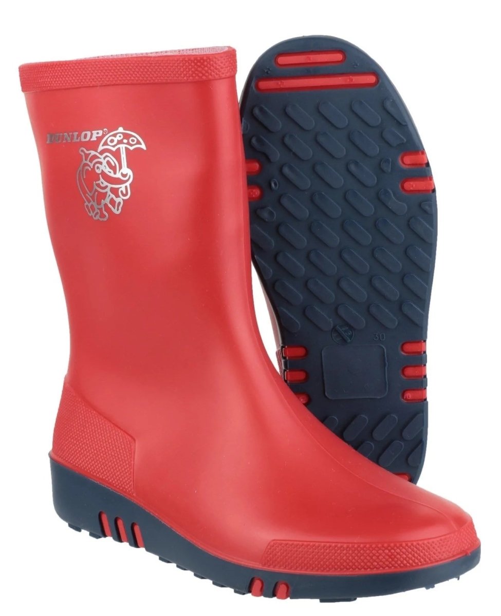 Dunlop Mini Elephant Kids Waterproof Wellington Boots - Shoe Store Direct