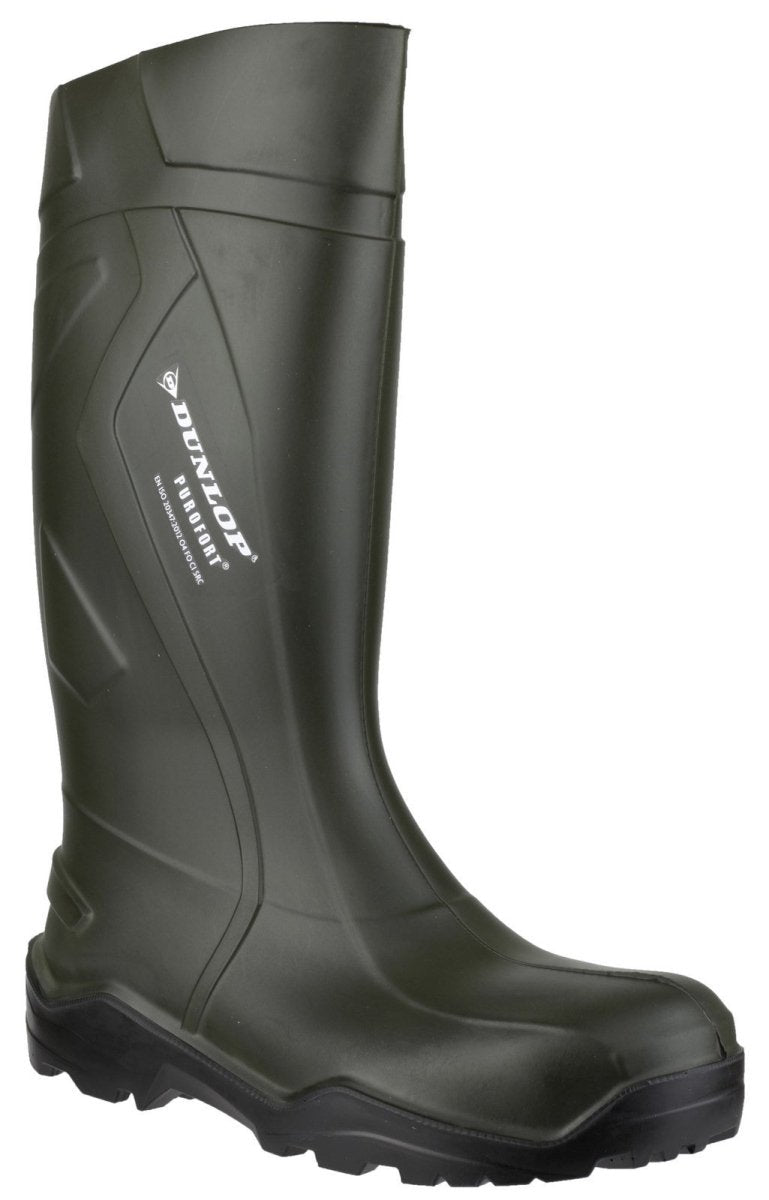 Dunlop Purofort+ Plain Rubber Wellington Boots - Shoe Store Direct