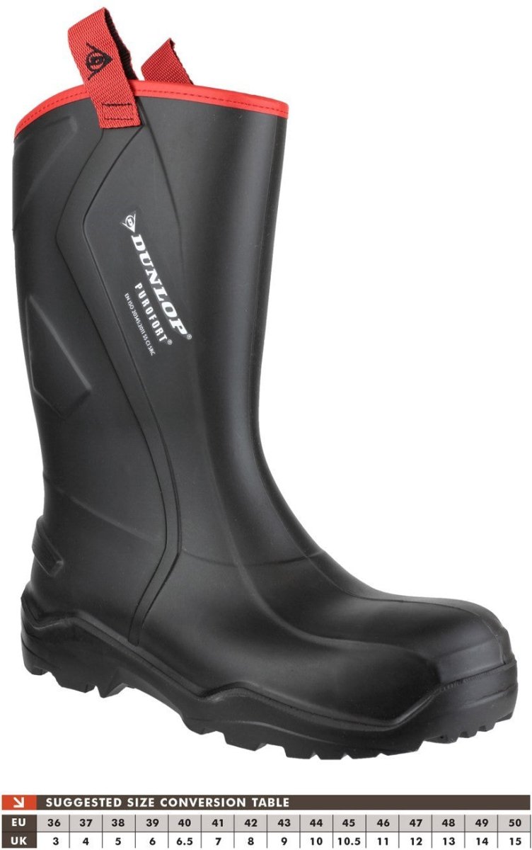 Dunlop Purofort+ Rugged Full Safety Wellington Boots - Shoe Store Direct