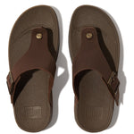 Fitflop Trakk II Mens Leather Toe-Post Flip-Flop Summer Sandals - Shoe Store Direct
