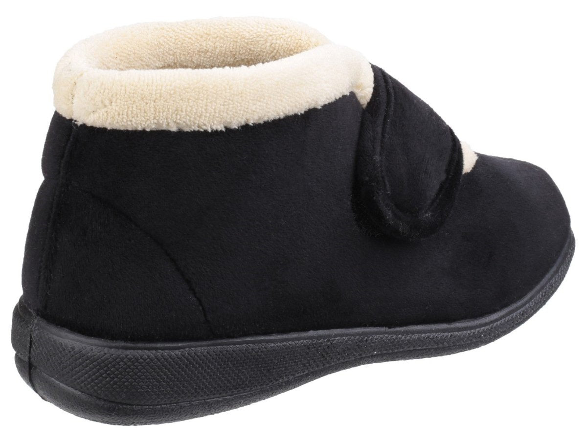 Fleet & Foster Levitt Touch Fastening Ladies Bootie Slippers - Shoe Store Direct