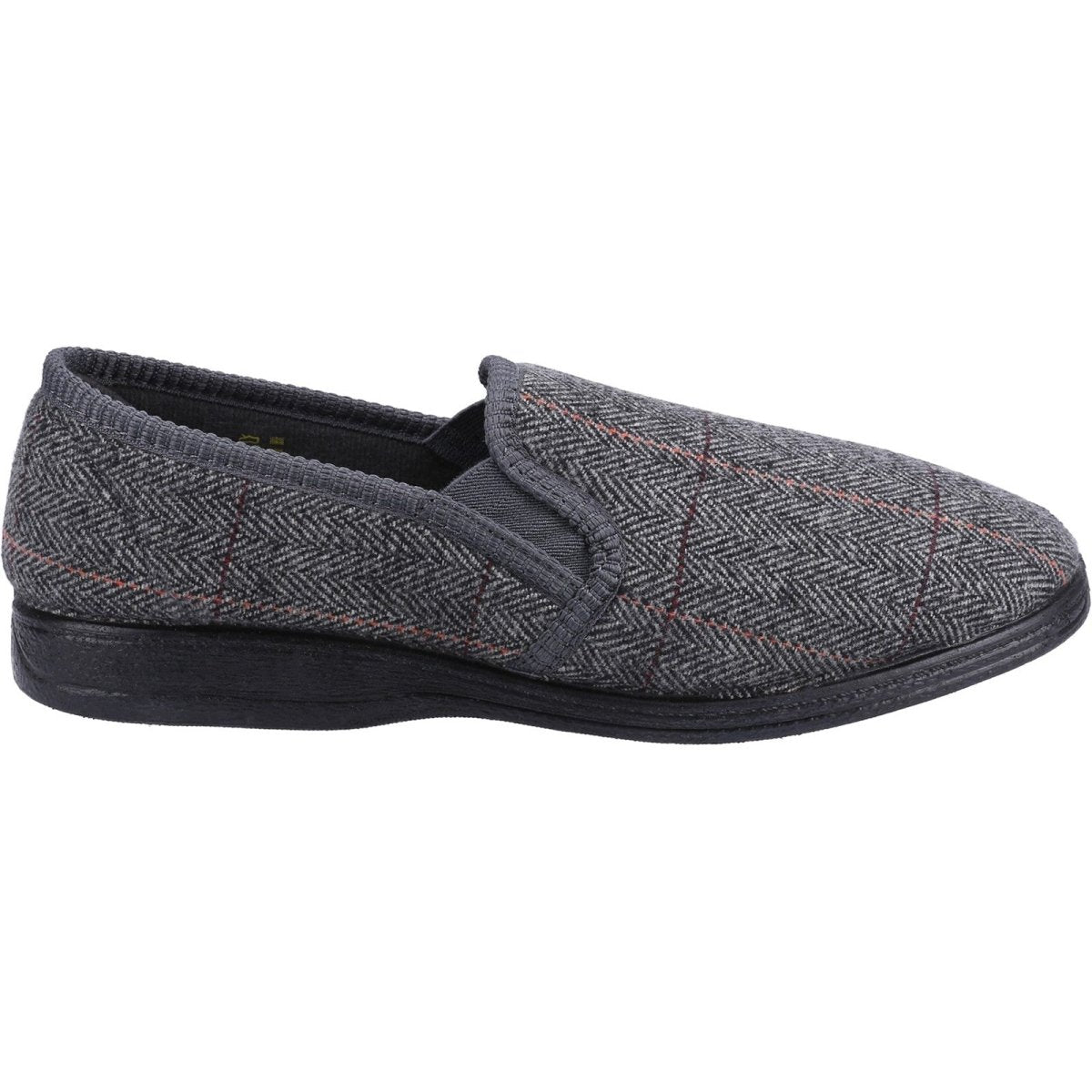 Fleet & Foster Mitchell Chequered Mens Classic Slippers - Shoe Store Direct