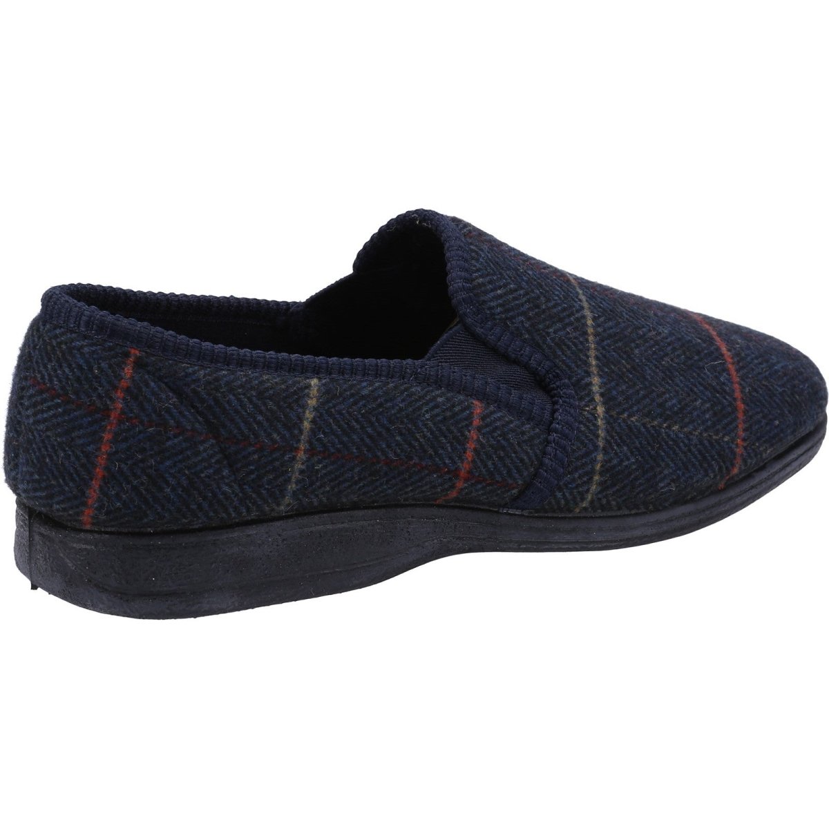 Fleet & Foster Mitchell Chequered Mens Classic Slippers - Shoe Store Direct
