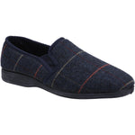 Fleet & Foster Mitchell Chequered Mens Classic Slippers - Shoe Store Direct