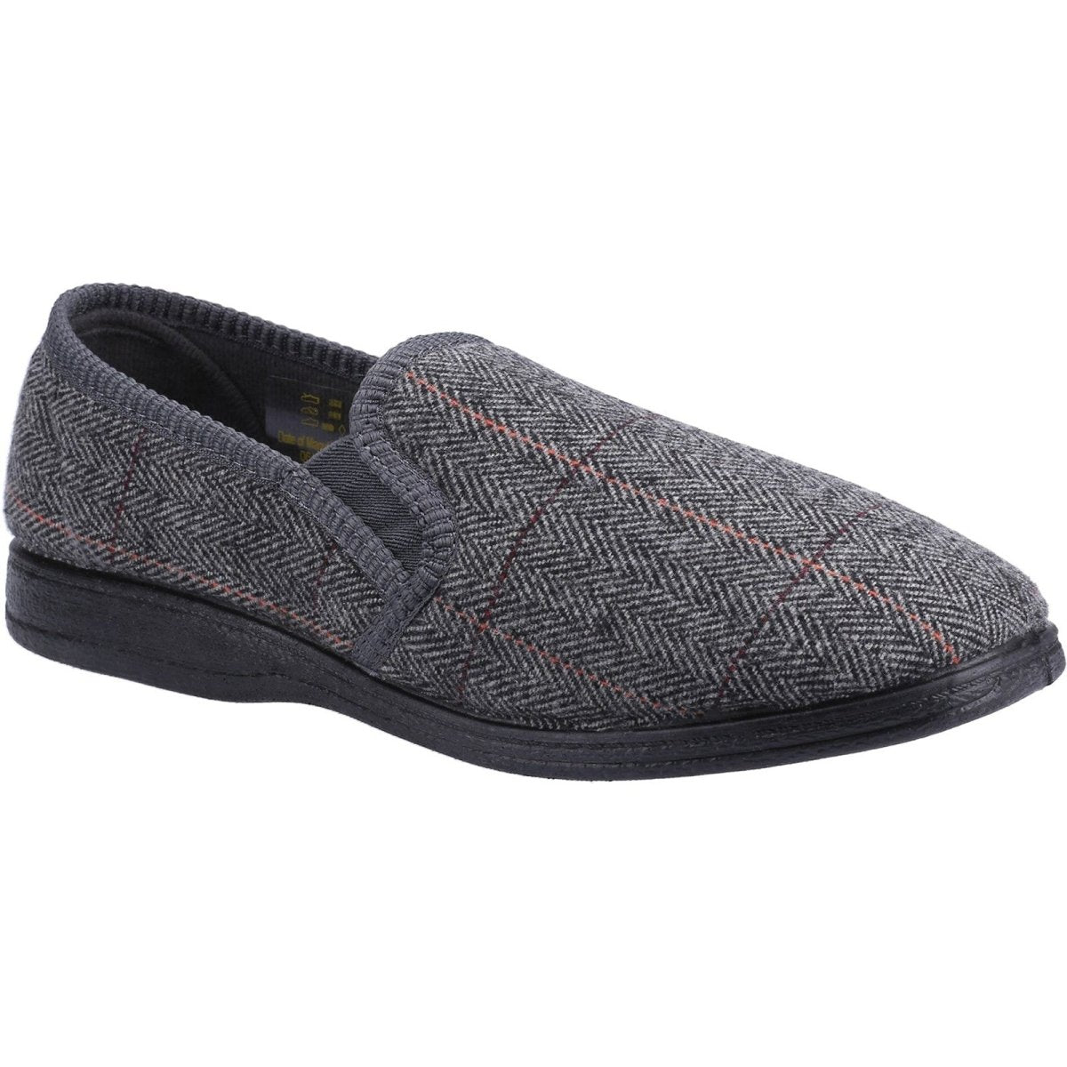 Fleet & Foster Mitchell Chequered Mens Classic Slippers - Shoe Store Direct