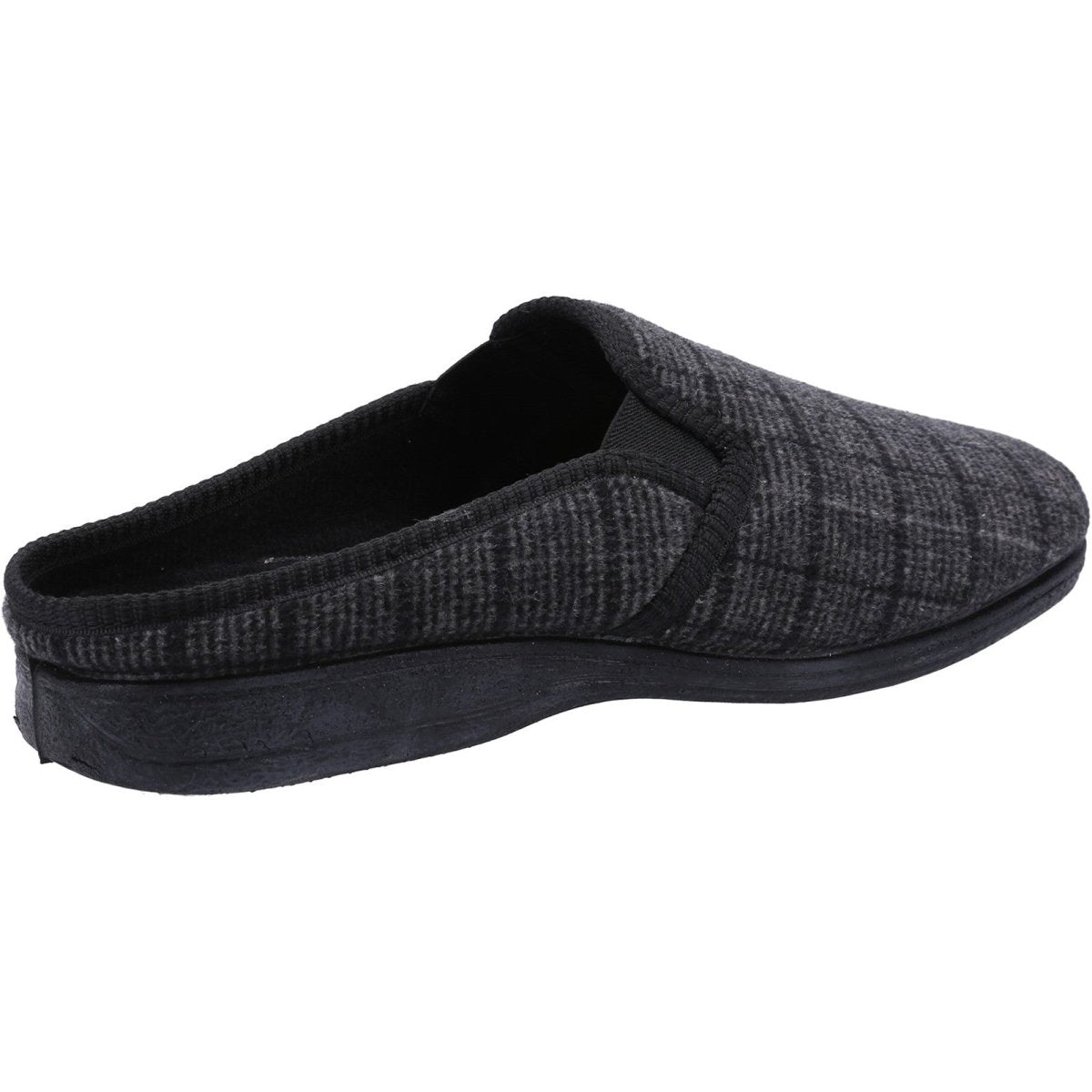 Fleet & Foster Neal Mens Chequered Mule Slippers - Shoe Store Direct