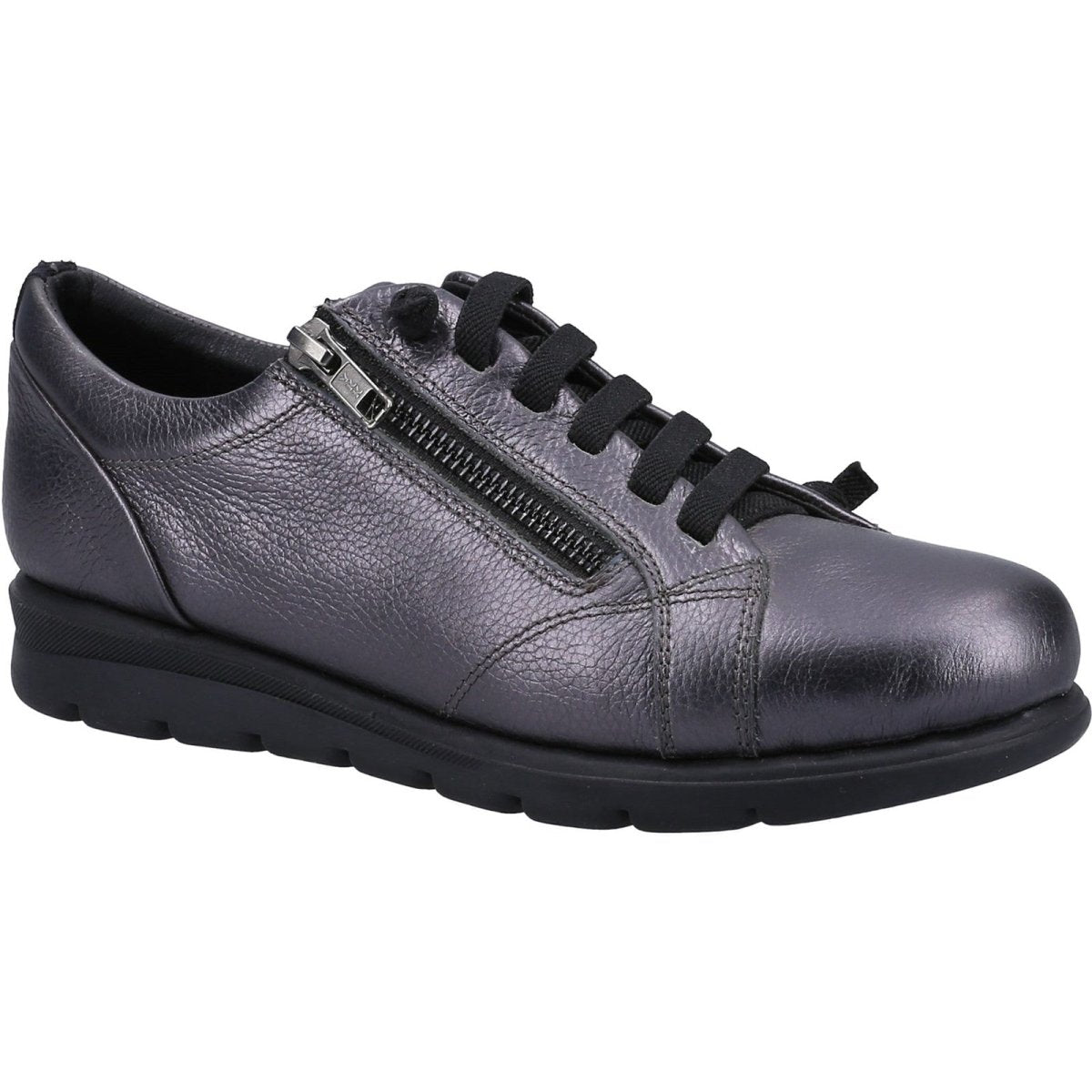 Fleet & Foster Polperro Leather Comfort Side-Zip Ladies Shoes - Shoe Store Direct