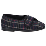 GBS Bill Mens Warm British Tartan Print Touch Fastening Slippers - Shoe Store Direct
