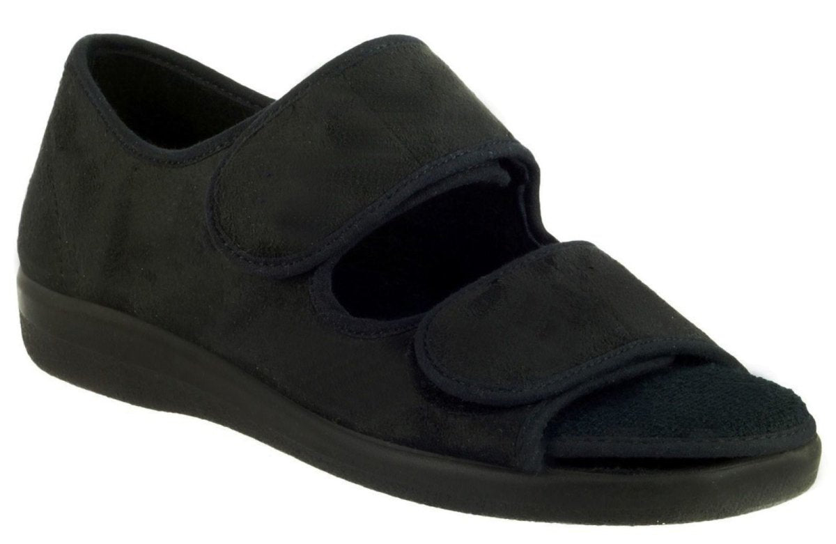 GBS Medical Brompton 3E Extra Wide Fit Touch Fastening Slippers - Shoe Store Direct