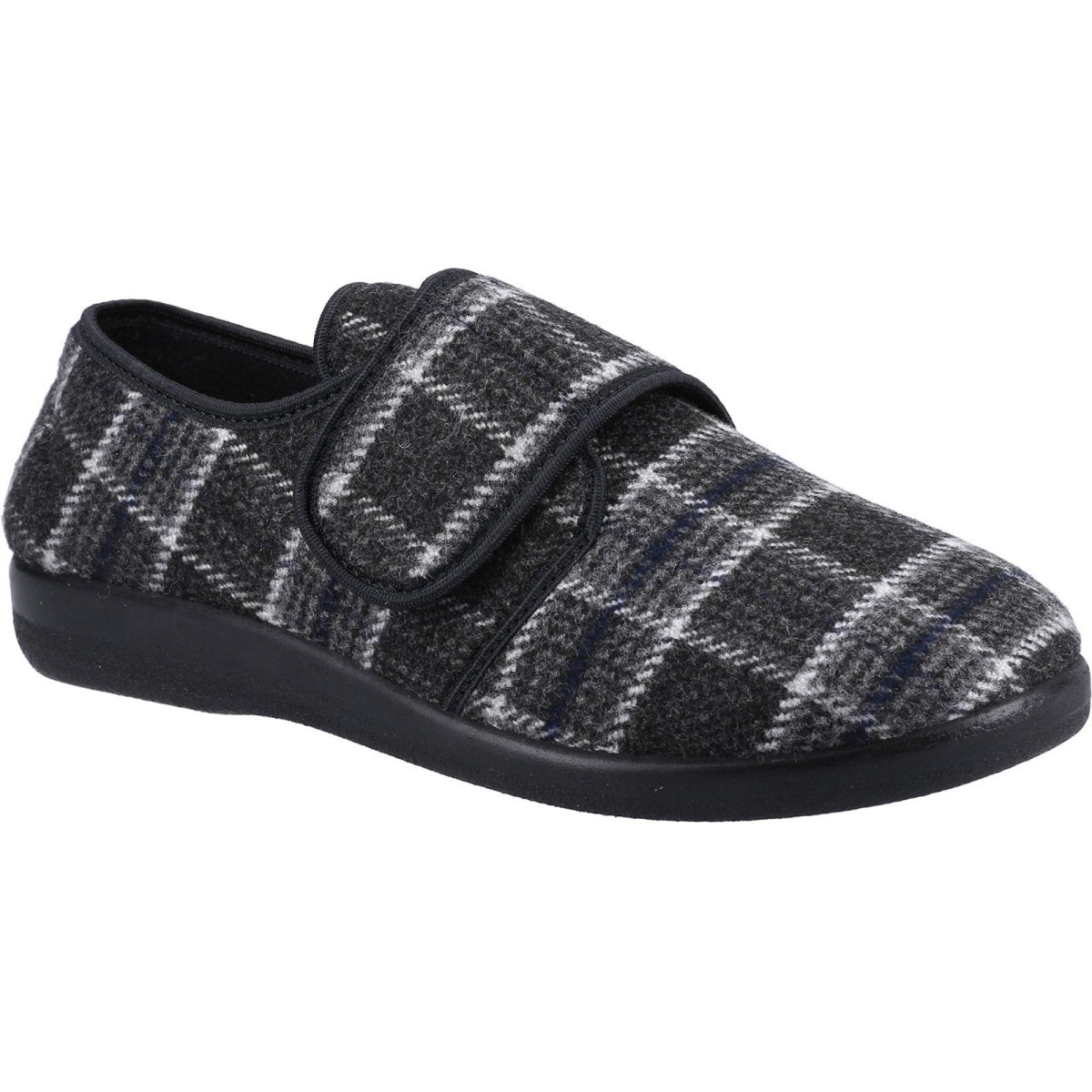 GBS Medical Gerald Mens 2E Wide Fit Touch-Fastening Slippers - Shoe Store Direct