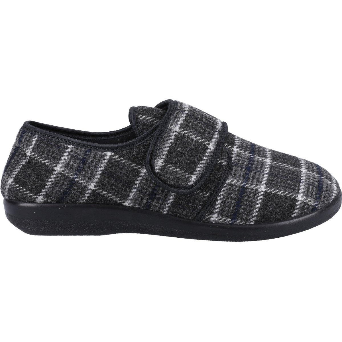 GBS Medical Gerald Mens 2E Wide Fit Touch-Fastening Slippers - Shoe Store Direct
