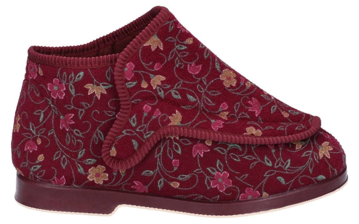 GBS Rhona Ladies 5E Extra Wide Fit Bootie Slippers - Shoe Store Direct