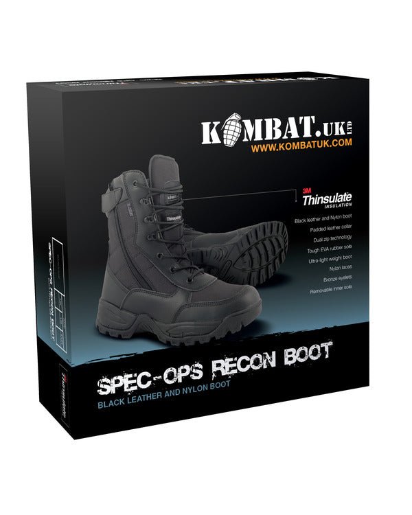 Kombat UK Spec-Ops Leather & Nylon Recon Boots - Shoe Store Direct