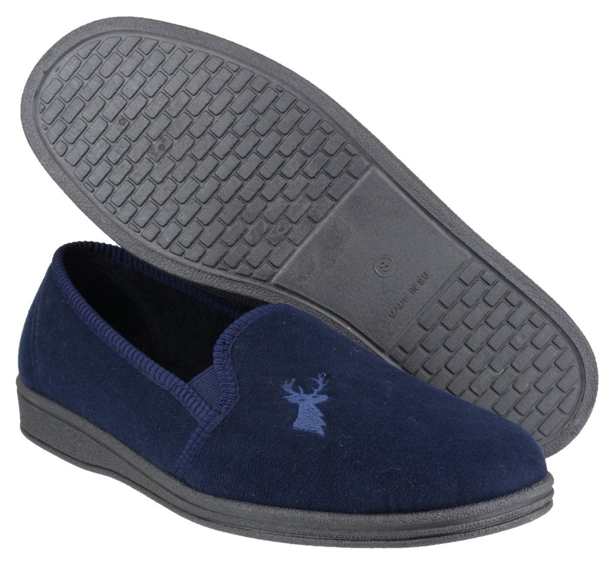 Mirak Stag Classic Slip On Mens Slippers - Shoe Store Direct