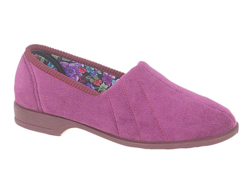 Sleepers LS392M Womens Roll Top Slipper - Shoe Store Direct