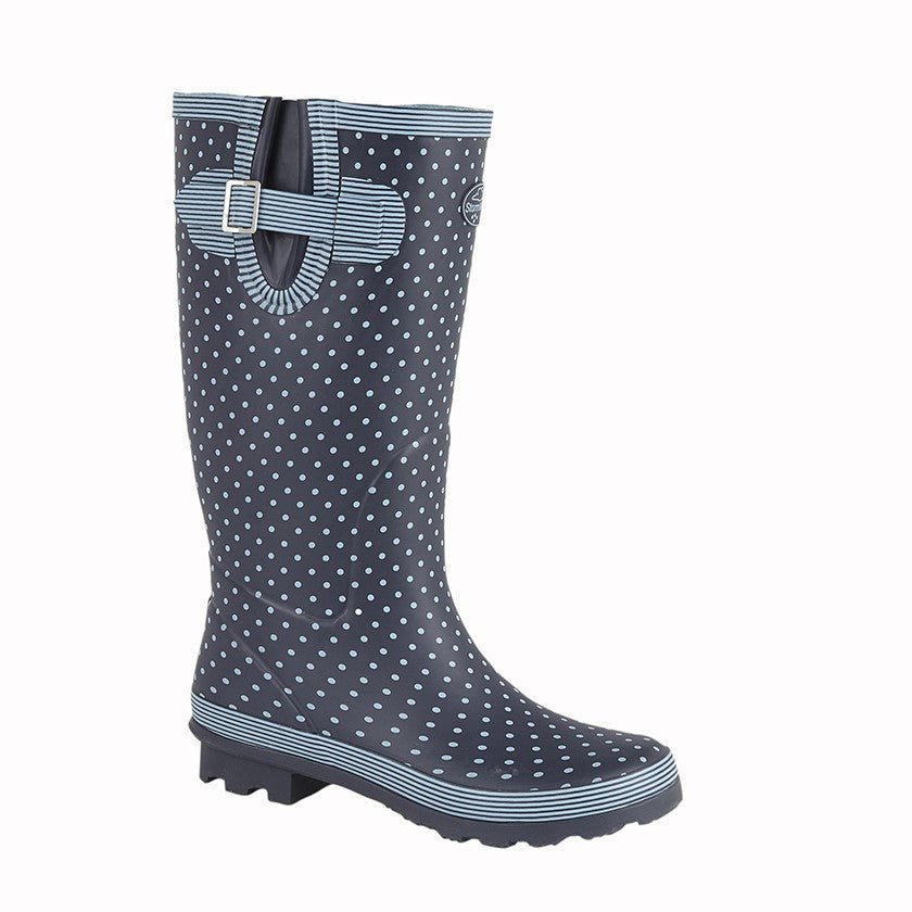 Stormwells W404LC Polka Dot Ladies Wellington Boot - Shoe Store Direct