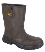 Grafters Brown Mens Safety Rigger Boots Leather Waterproof Steel Toe #M560B