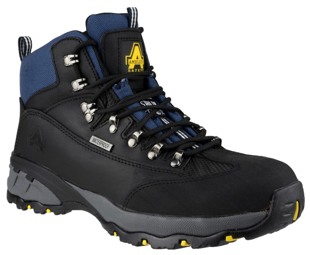 Amblers FS161 Waterproof Black Mens Safety Hiker Boots - Shoe Store Direct