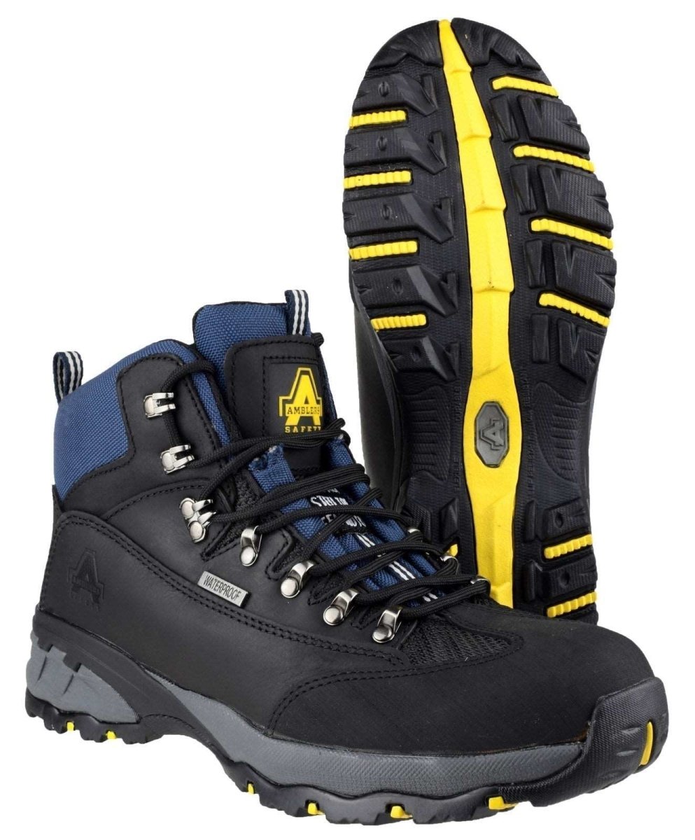 Amblers FS161 Waterproof Black Mens Safety Hiker Boots - Shoe Store Direct