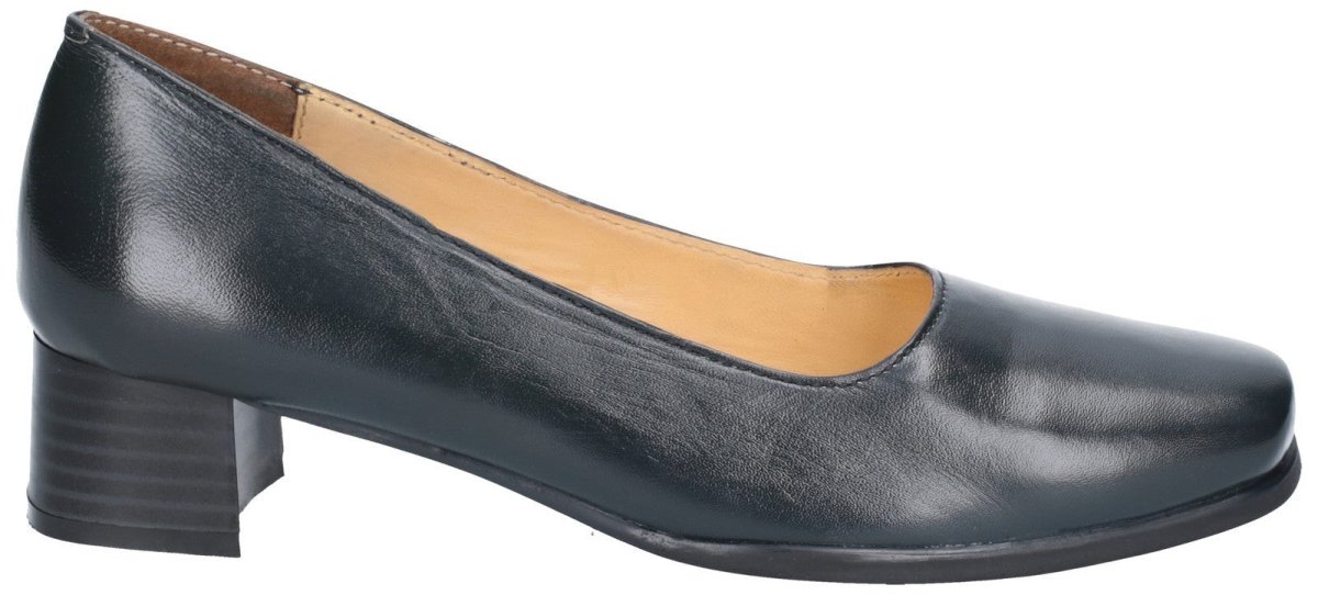 Amblers Walford Ladies Wide Fit Low Block Heel Court Shoes - Shoe Store Direct
