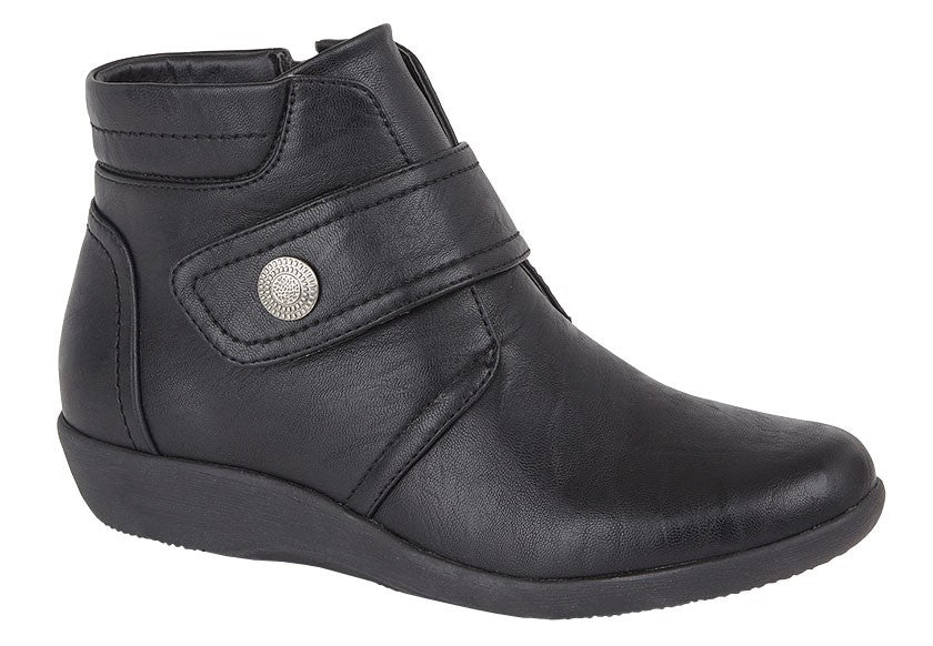 Boulevard L444A Wide Fit Ankle Boot - Shoe Store Direct
