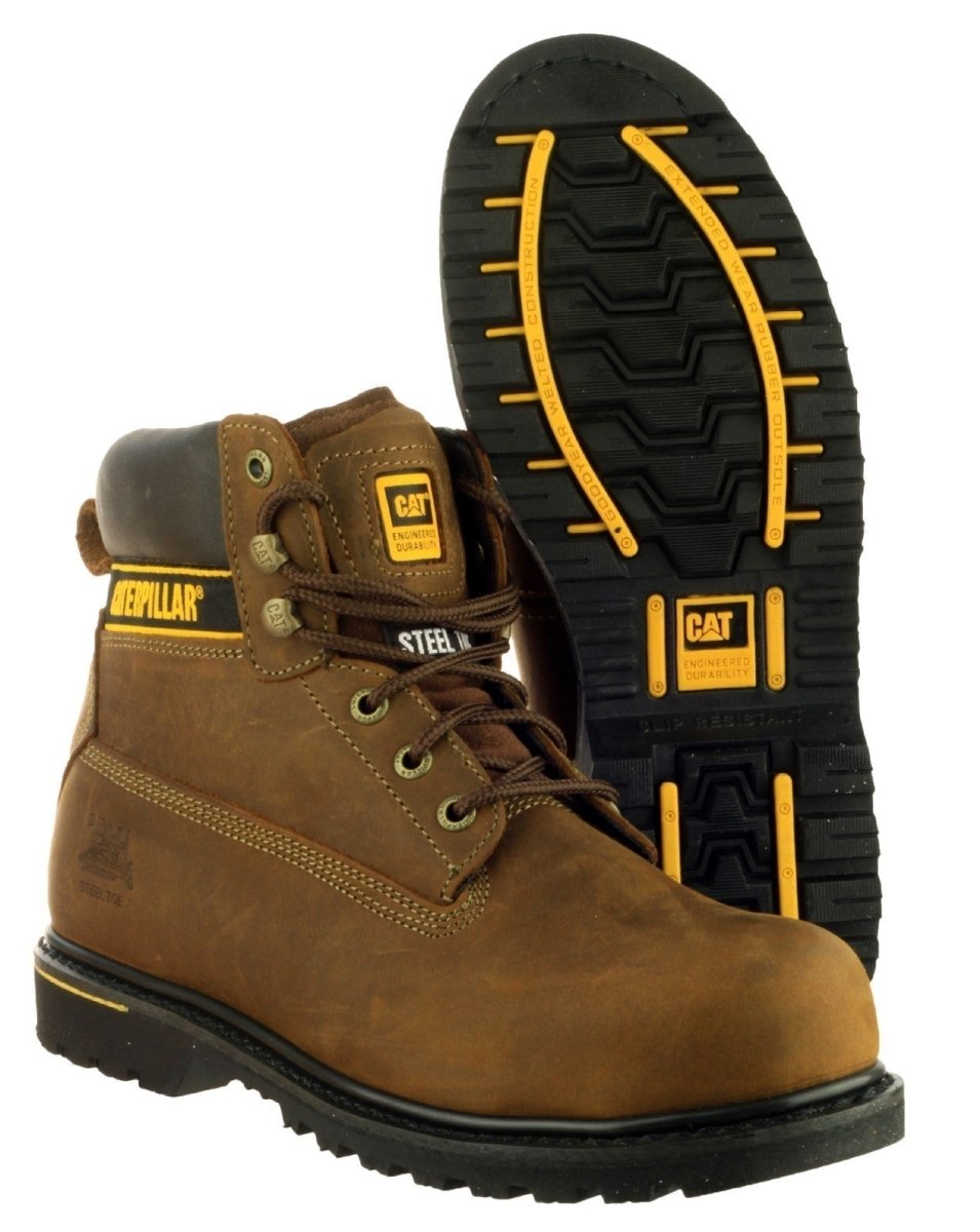 Caterpillar Holton SRC Goodyear Welted Safety Boots - Shoe Store Direct