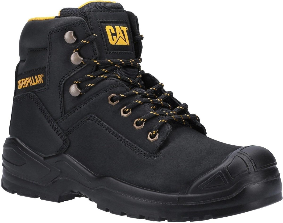 Caterpillar Striver Mid S3 Leather Steel Toe Safety Boots - Shoe Store Direct