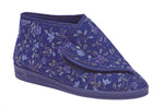 Comfylux LS415C Womens 2E Wide Fit Touch Fastening Bootee Slipper - Shoe Store Direct