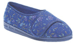 Comfylux LS667C Womens 4E Wide Fit Touch Fastening Slipper - Shoe Store Direct