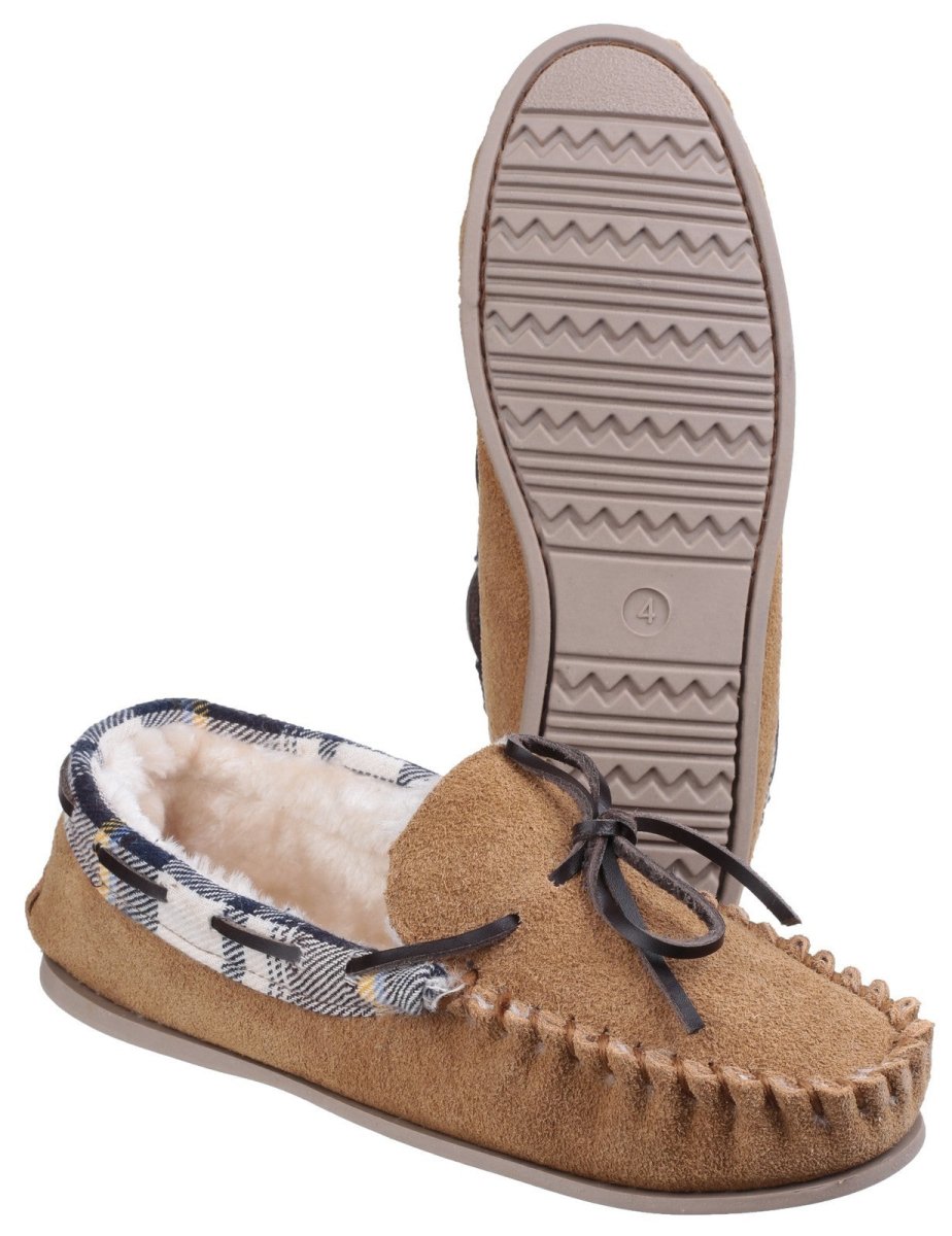 Cotswold Kilkenny Ladies Slip On Moccasin Slippers - Shoe Store Direct