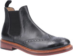 Cotswold Siddington Mens Leather Chelsea Brogue Boots - Shoe Store Direct