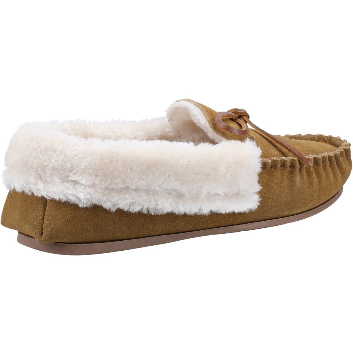 Cotswold Sopworth Suede Ladies Moccasin Slippers - Shoe Store Direct