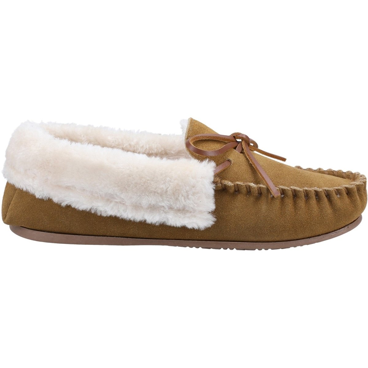 Cotswold Sopworth Suede Ladies Moccasin Slippers - Shoe Store Direct