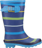 Cotswold Stripe Kids Wellington Boots - Shoe Store Direct