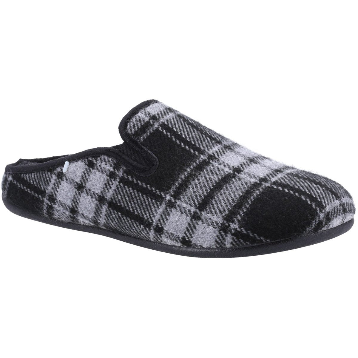 Cotswold Syde Chequered Slip-On Mens Mule Slippers - Shoe Store Direct