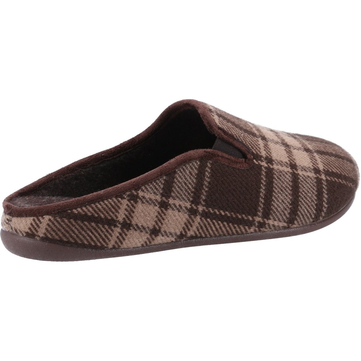 Cotswold Syde Chequered Slip-On Mens Mule Slippers - Shoe Store Direct